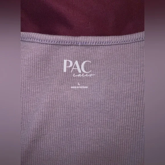 PacSun Women’s Long Sleeve Seam Detail Crop Top Dusty / Smokey Purple Large - Picture 2 of 4